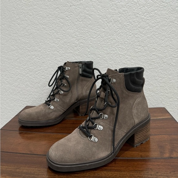 Lucky Brand Dareek Suede Combat Boots Size 8.5 - Picture 4 of 8